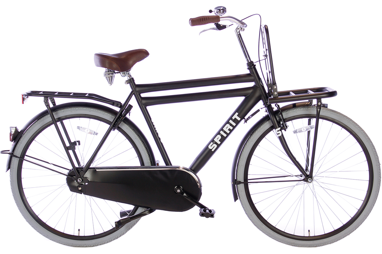spirit-cargo-heren-transportfiets-mat-zwart-2018-spirit-bikes-fietsen